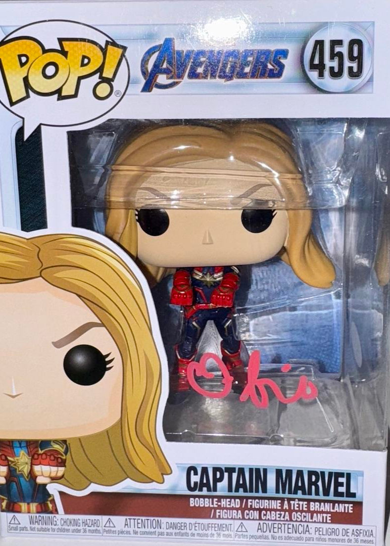 Brie Larson Signed Funko Pop #459 "Captain Marvel" Avengers - JSA COA
